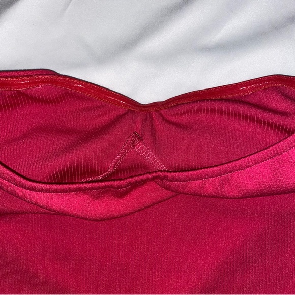 Hot Pink Ribbed Cropped Tube Top - Picture 5 of 5